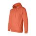 Men's Double Dry Action Fleece Pullover Hood, Orange - M