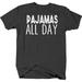 Pajamas all day lazy Sunday weekend sleep in Tshirt for Big Men 3XL Dark Gray