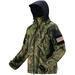 HardLand Tactical Jacket Men Softshell Waterproof Hooded Fleece Lined Coat Military Airsoft with Velcro Patches Camo Size XL