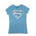 DC Comics Little Girls Supergirl Blue Logo Print Short Sleeve T-Shirt