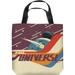 Trevco CN619-TOTE1-18X18 18 x 18 in. Steven Universe & Mr Universe Van Graphic Tote Bag, White