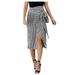 TOYFUNNY Fashion Women Casual Botton A-Line Skirt Patchwork Color Block Short Mini Skirt