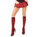 5741-BLACK-RED Striped Knee High Socks - Black & Red