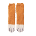 Winter Thick Animal Cat Claws Coral Velvet Home In Tube Sleeping Socks Ladies Yellow