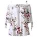 Cold Shoulder Women Floral Print Casual Chiffon Blouse