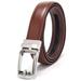 Men's Belt Genuine Leather Belt Automatic Buckle Ratchet Dress Belt for Men Perfect Fit Waist Size Up to 46"-Functional, Stylish and Durable