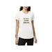 Bow & Drape Womens Juniors Blood Sweat Sequins Inspirational Slogan T-Shirt