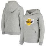 Los Angeles Lakers Youth Primary Logo Fleece Pullover Hoodie - Heathered Gray