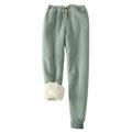 Sunisery Women Winter Joggers Pants Sherpa Lined Warm Sweatpants Loose Hip Hop