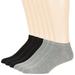 Men's Bamboo, Assorted, Thin, Low Cut Socks, Grey-Black, Large 10-13, 6 Pack