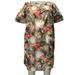 A Personal Touch Women's Plus Size Square Neck Lounging Dress - Olive Jungle - 4X