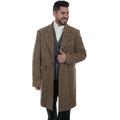 Wahmaker Mens Brown 100% Wool Herringbone Pile Coat 44