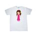 Inktastic Fashion Girl, Brown Hair, Pink Dress, Sunglasses Adult T-Shirt Male