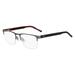 Hugo Boss 1076 Semi-Rimless Rectangular Semi Matte Dark Ruthenium Eyeglasses