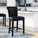 Darby Home Co Bowie Counter & Bar Stool Wood/Upholstered/Leather in Black | 36 H x 22 W x 18 D in | Wayfair 7B9E4CB47B50415F9AB96B6F1A614A5C