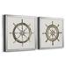 Breakwater Bay At The Helm I At The Helm I - 2 Piece Picture Frame Set Canvas, Solid Wood in Brown | 34.5 H x 69 W x 1.5 D in | Wayfair