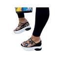 Rotosw Women Fashion Sandals Wedge Heel Slippers Mules Platform Breathable Casual Shoes