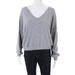 Project Social T Womens Rib Knit V-Neck Pullover Sweater Gray Size S