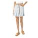 MICHAEL KORS Womens Light Blue Frayed Solid Short Ruffled Skirt Size 2