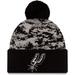 San Antonio Spurs New Era 2019/20 City Edition Pom Knit Hat - Black - OSFA