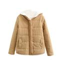 Mnycxen Winter Women Warm Coat Hooded Jacket Slim Winter Outwear Coats Plus Thick Velvet