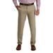 Men's Haggar Iron Free Premium Khaki Straight-Fit Flat Front Perfect Fit Waistband Casual Pant Medium Khaki