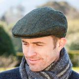 Men's Irish Donegal Tweed Cap, Green, Medium