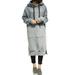 UKAP Casual Pullover Hoodie for Women Leisure Loose Hoody Dress Front Pockets Plain Color Long Tops Retro Sweatshirt Split Hem Sweater Dress Tunic Blouse Top