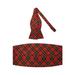 Jacob Alexander Royal Tartans Plaid Wallace Men's Cummerbund and Self-Tie Bow Tie Set - Red