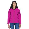 Ladies' Three-Layer Fleece Bonded Performance Soft Shell Jacket - PLUM ROSE - L