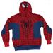 Spider-man Mens Zip Up Hoodie - Classic Long Logo Hoodie Costume (Small)