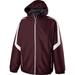 Adult Polyester Full Zip Charger Jacket - MAROON/ WHITE - L