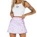 PersonalhomeD Mini Skirt Elegant Boho Skirts Womens High Waist Skirt Floral Satin Skirt Short Kawaii Skirts Womens Pink Skirt A Line