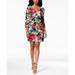 Womens Dress Petite Shift Floral Print 4P