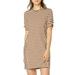 Allegra K Women's Crew Neck Short Sleeve T-Shirt Striped Mini Dress