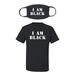 I am Black Black Pride T-shirt-Face Cover Combo, Black, Small