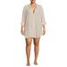 Time and Tru Women's and Women's Plus Size Button Front Cover-Up Shirt