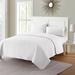 George Oliver Dastan Microfiber Reversible Modern & Contemporary Set Polyester/Polyfill/Microfiber in White | Full/Queen Coverlet + 2 Shams | Wayfair
