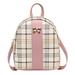 Women Mini Backpack Classic Plaid Bowknot Decor Lady Backpack for Outdoor Travel New