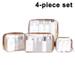 Toiletry Bag Transparent 4 Pieces ï¼ˆDifferent sizesï¼‰Aeroplane PVC Cosmetic Bag Waterproof Makeup Bag Cosmetic Bag Transparent Travel Set Toiletry Bag for Men, Women, Children, Family