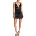 JUMP Womens Black Spaghetti Strap V Neck Micro Mini Sheath Cocktail Dress Size 11\12