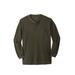 Men's Big & Tall Thermal Pocket Longer-Length Henley by Boulder Creek® in Forest Green (Size 2XL) Long Underwear Top