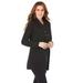 Plus Size Women's Double Button Sherpa Fleece Tunic by Roaman's in Black (Size 1X)