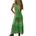 Women Plus Szie Kaftan Casual Long Maxi Dress For Women Paisley Flowing Party Sundress Holiday Long Sundress Women Evening Cocktail Party Sundress Beachwear Swimwear