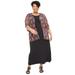 Catherines Women's Plus Size Coneflower Maxi Jacket Dress
