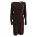 Calvin Klein Women's Split Dolman-Sleeve Sparkle Dress (8, Black/Copper)