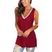 Colisha Tunic Tank Tops for Women Casual Loose V-neck Sleeveless Tunic Blouse Plain Cami Vest Top Sexy V-neck Tee Blouse