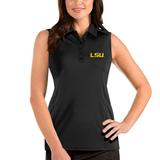 LSU Tigers Antigua Women's Tribute Sleeveless Polo - Black