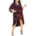 City Chic Women's Trendy Plus Size Garnet Slither Dress Red Size Petite