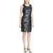 Calvin Klein Womens Sequin Shift Sheath Dress